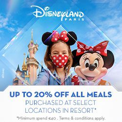 20% off dining disneyland paris offer