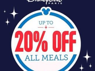 20% off all meals offer Disneyland Paris