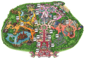 Map of Toilets in Disneyland Paris